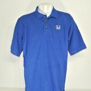 HONDA Car Dealership Employee Uniform Polo Shirt Blue NEW Size M Medium